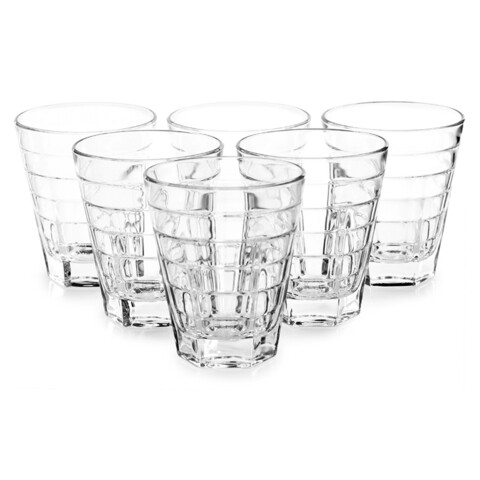 Set 6 pahare whisky, vidivi, baguette, 340 ml, sticla, transparent