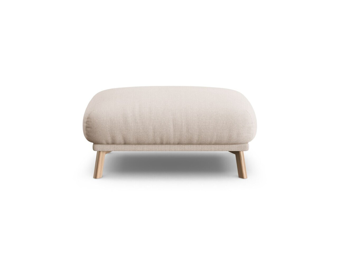 Taburet, Naomi, Micadoni Home, 100x70x41 cm, tesatura structurata, bej