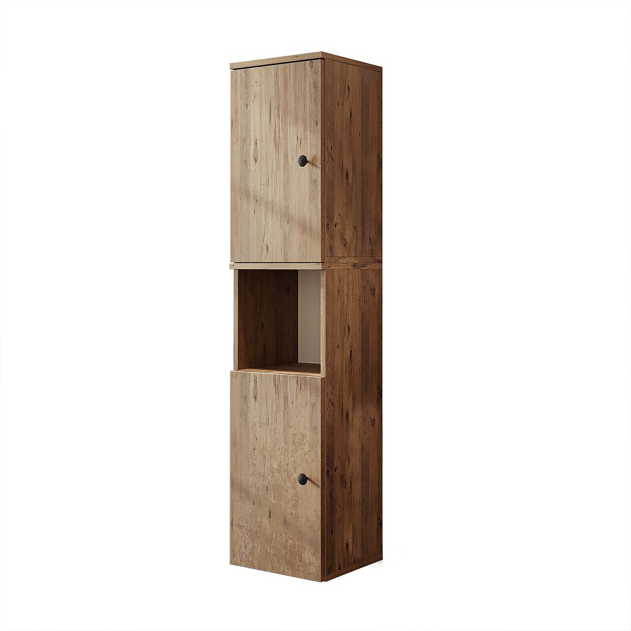 Dulap de baie, Hanah Home, 2466, 35x150x30 cm, MDF, Maro — imaginea 5