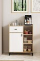 Dulap multifunctional, Hanah Home, Pidas, 80x102x40 cm, Stejar Sonomo / Alb