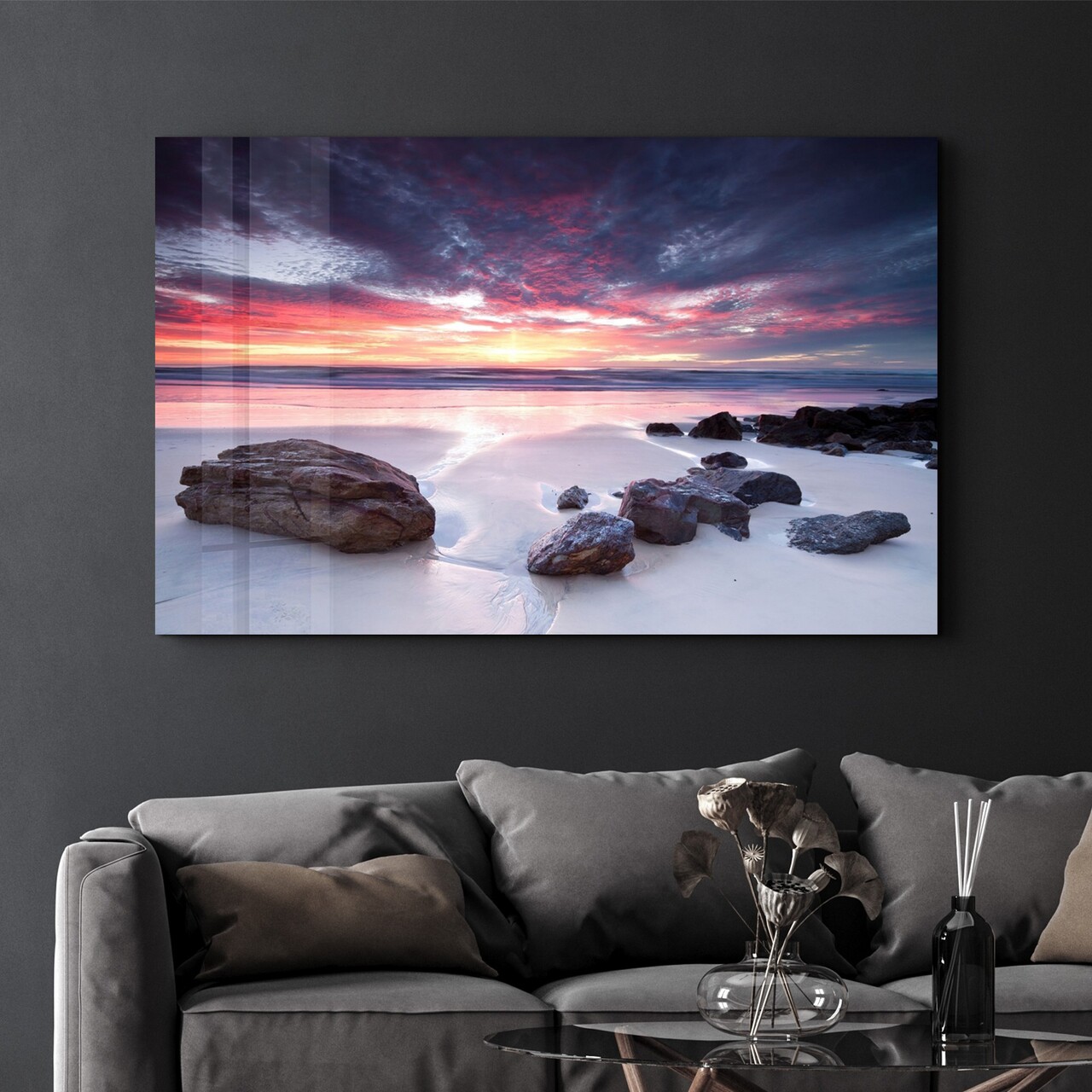 Tablou decorativ CAM-3020 Dimensiuni: 46 x 72 cm Multicolor