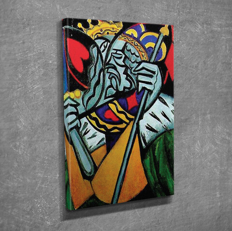 Tablou decorativ, dc267, canvas, lemn, multicolor