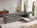 Coltar extensibil dreapta 3 locuri ELTAP, RT-06SO, Felro, 285x181x93 cm, lemn/poliester, gri inchis