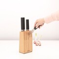Set cutite cu suport, Brabantia, Profile, 36x12x10 cm, lemn/otel, natural