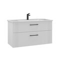 Dulap de baie cu chiuvetă, Hanah Home, Bari 100 v2, Alb mat