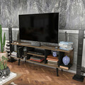 Comoda TV, Retricy, Akya, 160x35x38.6 cm, PAL, Nuc / Negru