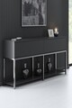 Consola, Bexley, Lord, 150x80x30 cm, PAL, Antracit / Argintiu