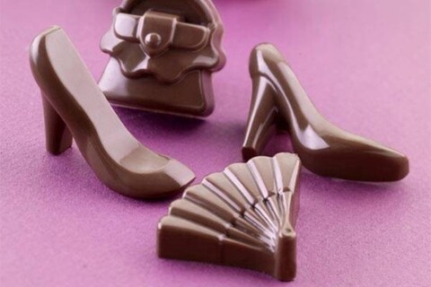 Forma de copt din silicon Fashion, Silikomart Easy Choco, 14 forme, 4.1 x 3 cm