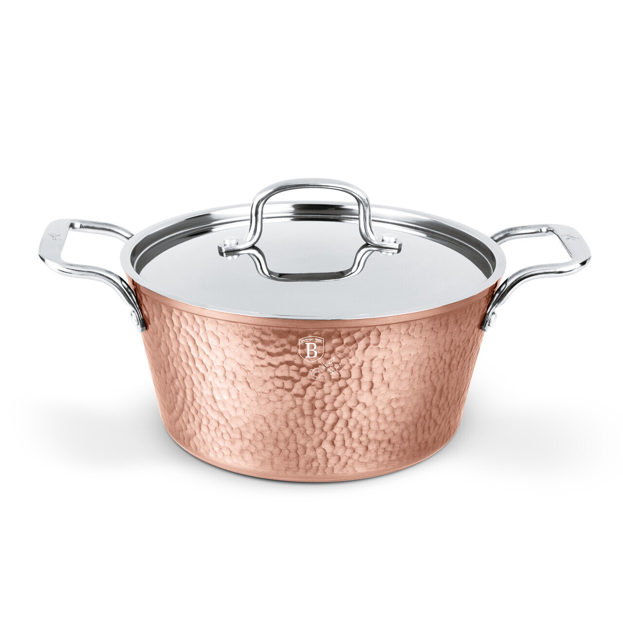 Oala cu capac Berlinger Haus, Hammered Copper, 24 cm, 4.1 L, aluminiu forjat, cupru - view 6