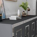 Consola, Olivia, Karya, 150x40x79 cm, PAL , Antracit / Argintiu