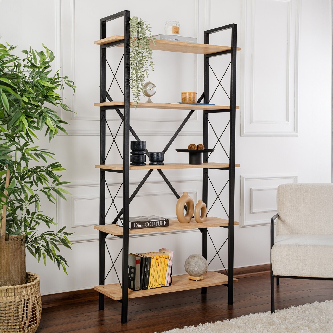 Corp biblioteca, Nordure, Elysian, Stejar / Negru