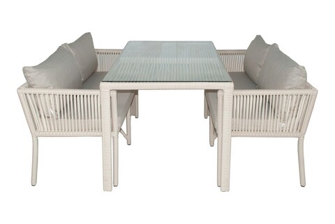 Set mobilier de gradina, jumilla, vera 4, maro deschis