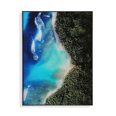 Tablou decorativ Island, Versa, 60×80 cm, sticla/MDF 60x80