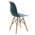 Scaun Julia, Pakoworld, 46x50x82 cm, lemn de fag/polipropilena, albastru inchis