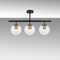 Lustra, Fulgor, 942FLG1111, Metal, Negru/Maro antic