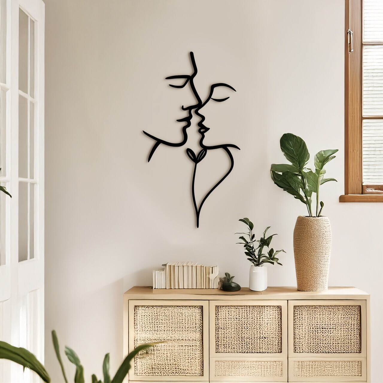 Decoratiune de perete, DCV-1016-MT, Dimensiune: 50 x 28 cm, Negru — imaginea 3