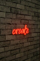 Decoratiune luminoasa LED, Create, Benzi flexibile de neon, DC 12 V, Rosu