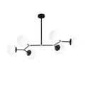 Lustra, Damar - 6321, Opviq, 100 x 58 x 48 cm, 6 x E27, 40W, negru/alb