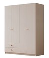 Dulap pentru haine, Rabi, Rb-067, 120x180x45 cm, Alb mat