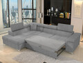 Coltar extensibil stanga 4 locuri ELTAP, LT-03MAN, Eridano, 275x202x88 cm, lemn/poliester, gri deschis