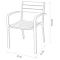 Scaun suprapozabil Haven, 57x61x80.5 cm, aluminiu, alb