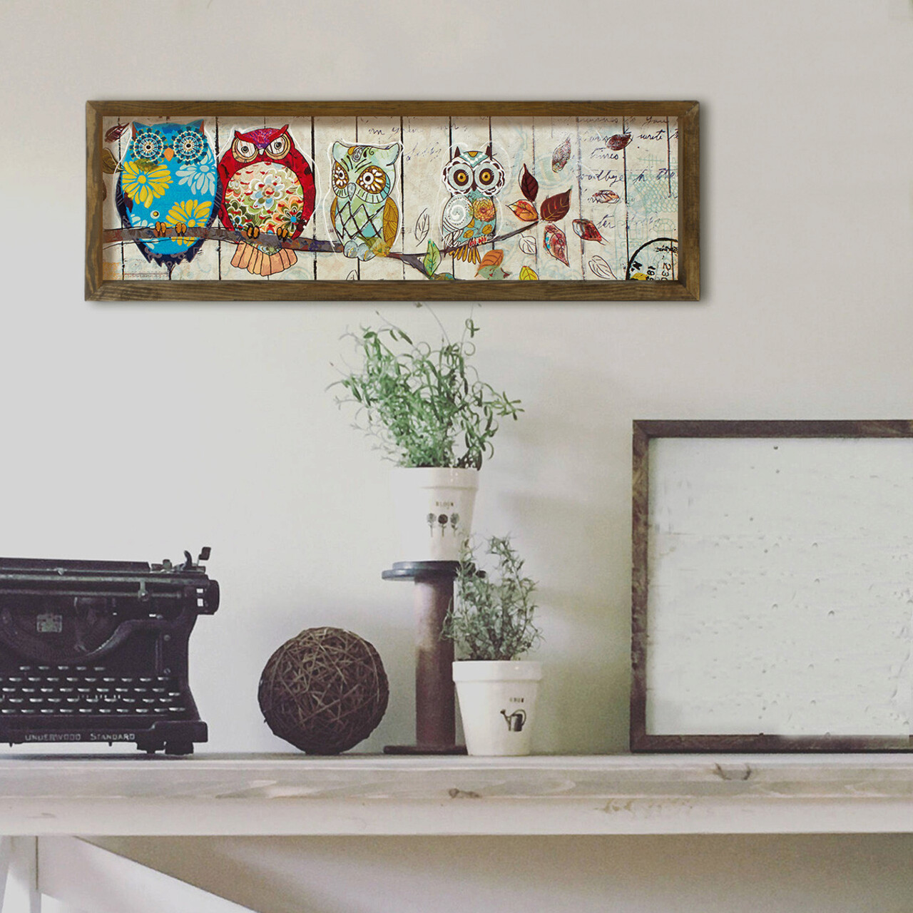 Tablou decorativ, KZM406, MDF , Pictură: 100% MDF (Grosime: 3 mm) / Imprimare UV / Ramă: 100% LEMN DE PIN (Grosime: 3,5 cm) / Dimensiune: 19 x 70 cm, Multicolor