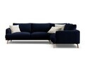 Coltar dreapta 4 locuri, Naomi, Micadoni Home, 280x195x75 cm, catifea, albastru regal