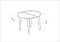 Set masă și scaune extensibile, Vella, Vina 1053, PAL, Nuc / Antracit