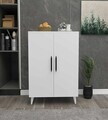 Dulap multifunctional, Hanah Home, 3 Raf 2 Kapak, 65x94.5x32 cm, Alb