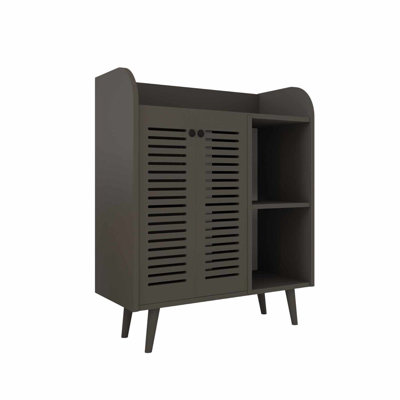 Dulap de bar pentru cafea, Hanah Home, Magnetar, 90x109x40 cm, MDF, Gri - view 3