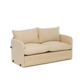 Canapea extensibilă cu 2 locuri, Futon, 859FTN2886, Metal , Crem