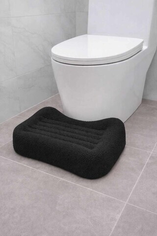 Scaun de toaletă, Hanah Home, Teddy, 45x20x35 cm, Negru