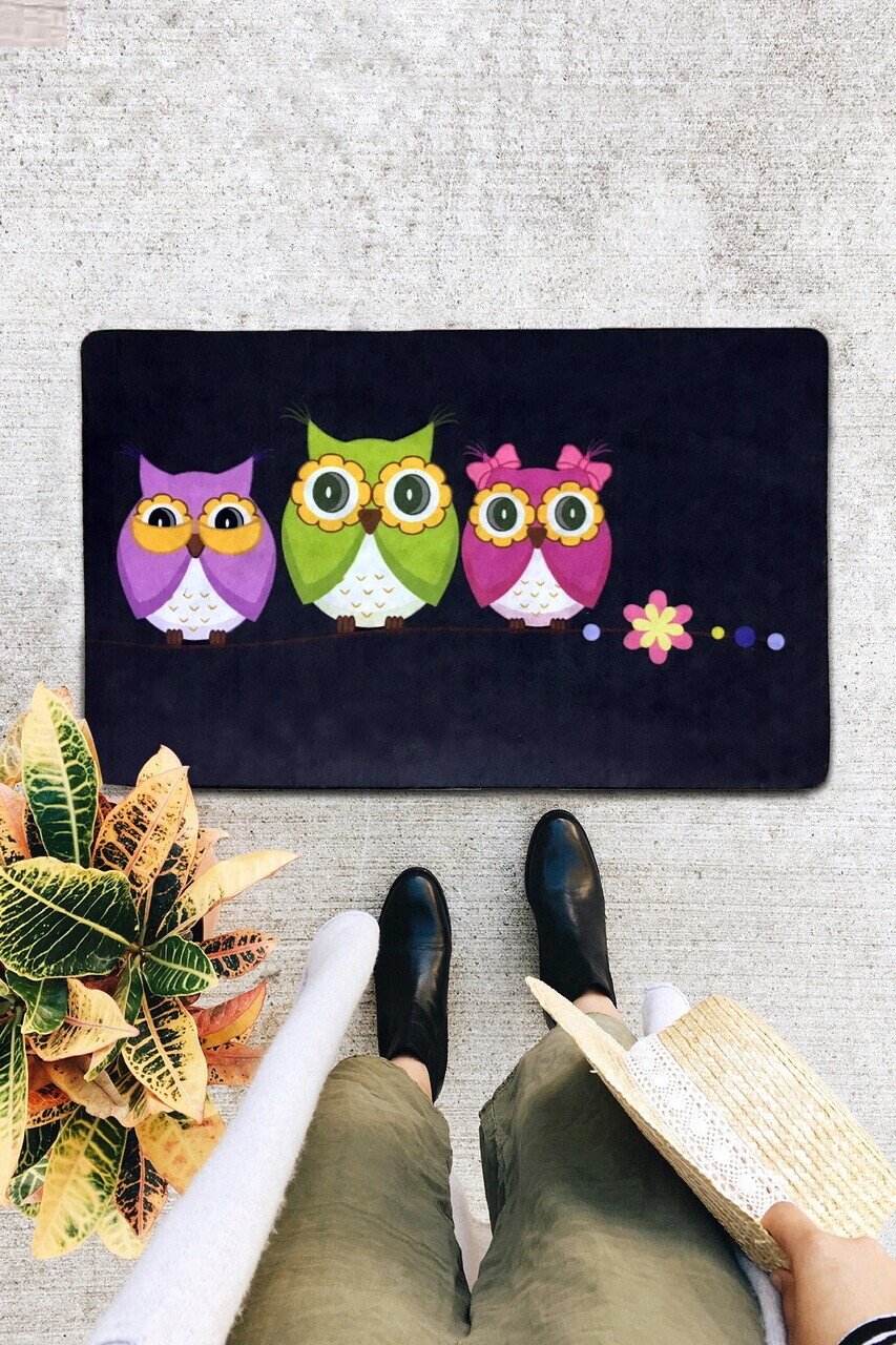 Covoraș din PVC, Pvc Three Owls, 40x60 cm, PVC, Multicolor