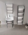 Set Dulap de Baie cu Chiuvetă și Oglindă (2 Piese), Hanah Home, Purus 55, Antracit mat