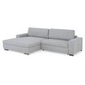 Coltar extensibil cu sezlong stanga, Livorno, L.303 l.183/99 H.85, stofa, gri deschis