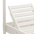 Sezlong tip pat dublu / pat de zi Dual, Pakoworld, 173x205x196 cm, lemn de fag, alb