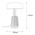Lampa de masa, Fellini - MR-123, Alby, 36 x 57 cm, 2 x E27, 40W, negru/auriu