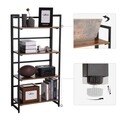 Biblioteca, Vasagle, 60 x 30 x 125.5 cm, fier/PAL, maro rustic