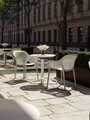 Masa pliabila, Tilia, Moon Ø60 V2F, Alb-ivoriu