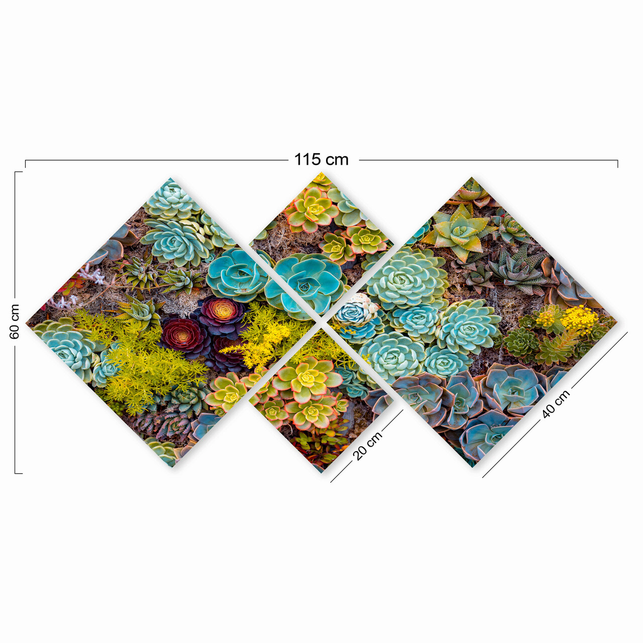 Set 4 tablouri decorative, 4MDF538671676, MDF, Imprimat UV, Multicolor