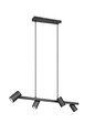 Lustra Marley, TRIO, 80x18x150 cm, 35W, 4x GU10, metal, negru mat