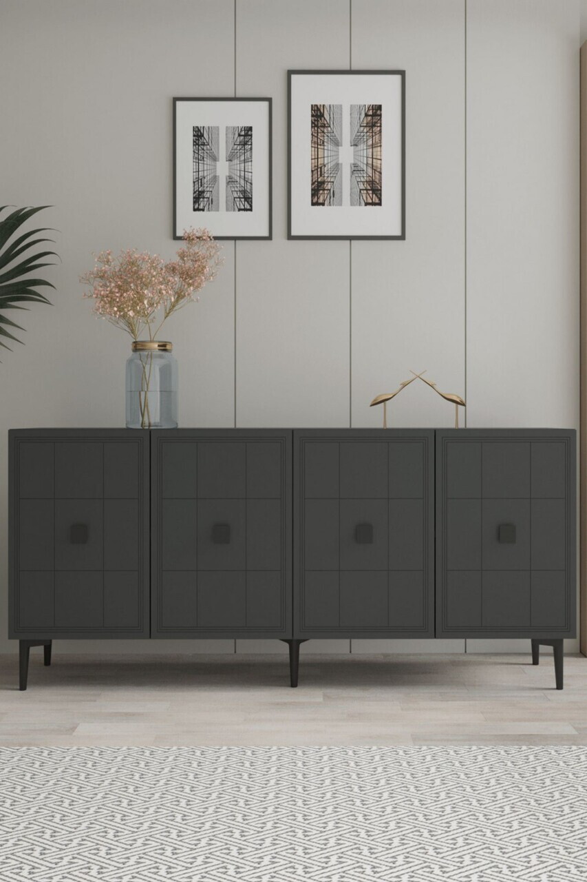 Consola, Hanah Home, Yuka 180, 180x75x32 cm, Antracit