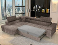Coltar extensibil stanga 4 locuri ELTAP, LT-20AMO, Eridano, 275x202x88 cm, lemn/poliester, maro