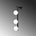 Aplica de perete, Fulgor, 942FLG2123, Metal, Alb/Negru