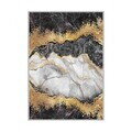 Covor, Hmnt433, 160x230 cm, Alb / Gri / Auriu / Negru