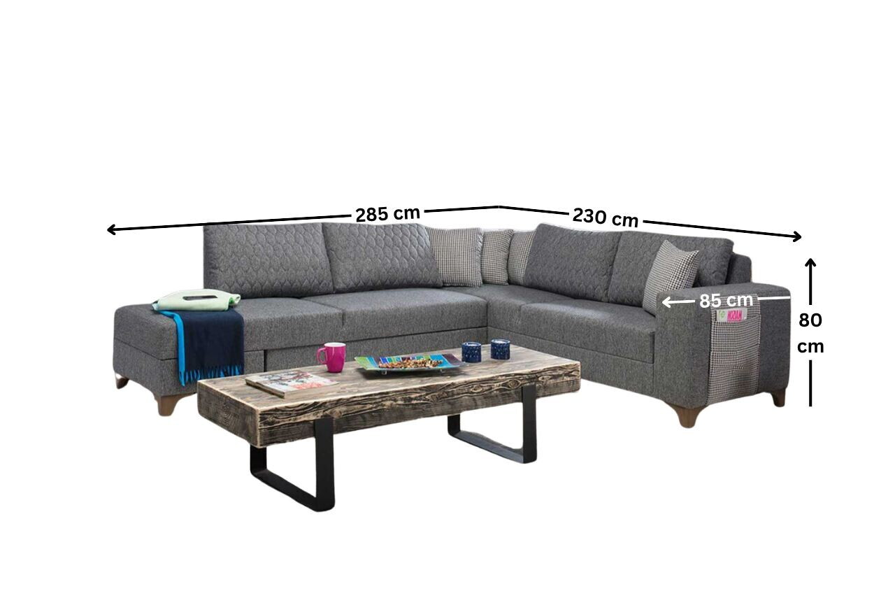 Coltar, Atelier del Sofa, 752EST1400, Lemn de carpen/PAL melaminat, Gri - view 7
