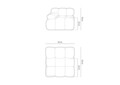 Modul stanga pentru canapea, 1 loc, Bellis-213, Micadoni Home, 94x94x70 cm, tesatura boucle, bej sand