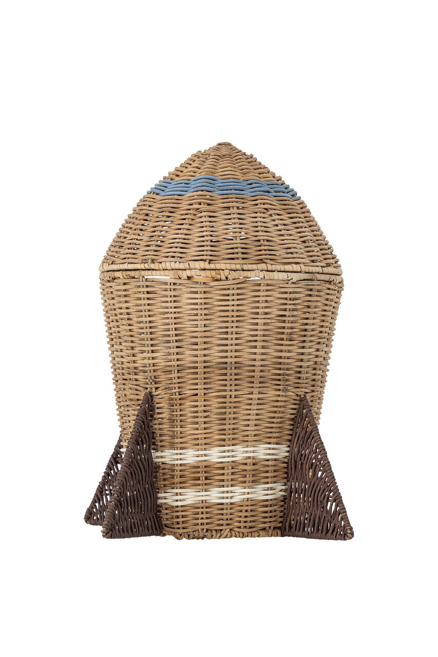 Cos cu capac, Bloomingville, Space, 31x35 cm, ratan, natural - imagine 4