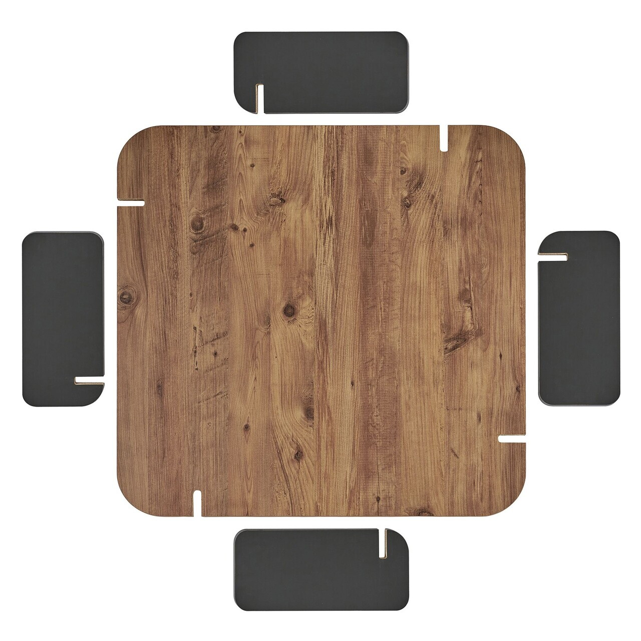 Masuta de cafea, Hanah Home, Marais, 90x35x90 cm, PAL, Pin Atlantic / Antracit — imaginea 6