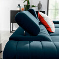 Coltar extensibil dreapta 3 locuri ELTAP, RT-40NU, Grayson, 278x205x92 cm, lemn/poliester, albastru inchis